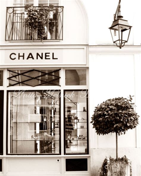 chanel shop front black and white|coco Chanel original logo.